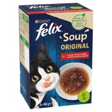 FELIX Soup Original marhából, csirkéből és bárányból 6 x 48 g