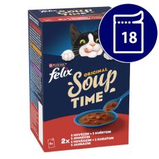 FELIX Soup Original marhából, csirkéből és bárányból 18 x 48 g | ABC-ZOO