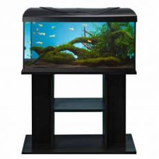 LED akvárium komplett DIVERSA 54l - ovális + asztal BUDGET fekete