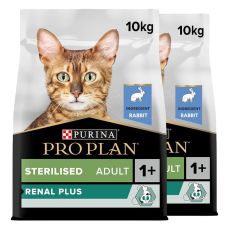 PURINA PRO PLAN CAT STERILISED RENAL PLUS Rabbit 2 x 10 kg