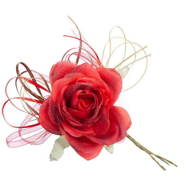 Kerti Virágok MagicHome, rózsa, piros, szár, virág mérete: 10 cm, virág hossza: 18 cm, csomagolás. 6 db.