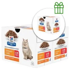 Hill's Prescription Diet Feline c/d Urinary Multicare Stress Chicken 12 x 85 g, 2+1 GR&Aacute;TISZ