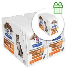 Hill's Prescription Diet Feline Kidney Care k/d Chicken 12 x 85 g, 2+1 GR&Aacute;TISZ