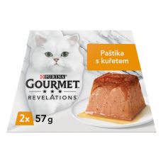 GOURMET Revelations lágy pástétom csirkével és mártással 2 x 57 g
