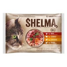 Shelma Cat kapszula 4 féle hús mártásban 4 x 85 g