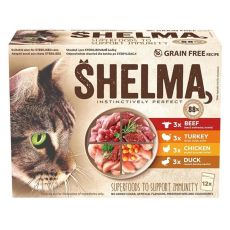 Shelma Cat kapszula 4 féle hús mártásban 12 x 85 g