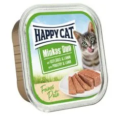 Happy Cat Minkas DUO Pat&eacute; baromfi &eacute;s b&aacute;r&aacute;ny 100 g