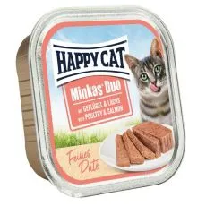 Happy Cat Minkas DUO Pat&eacute; baromfi &eacute;s lazac 100 g