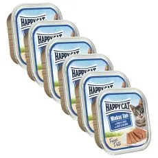 Happy Cat Minkas DUO Pat&eacute; marhah&uacute;s &eacute;s lazac 6 x 100 g