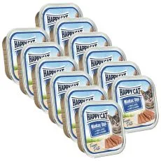 Happy Cat Minkas DUO Pat&eacute; marhah&uacute;s &eacute;s lazac 12 x 100 g
