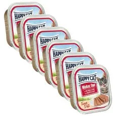 Happy Cat Minkas DUO Pat&eacute; baromfi &eacute;s marhah&uacute;s 6 x 100 g