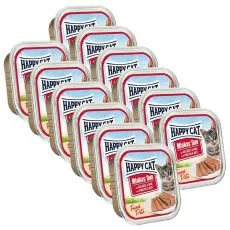Happy Cat Minkas DUO Pat&eacute; baromfi &eacute;s marhah&uacute;s 12 x 100 g
