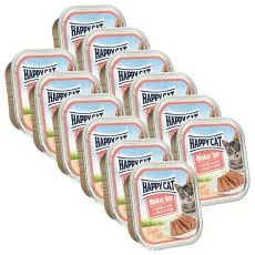 Happy Cat Minkas DUO Pat&eacute; baromfi &eacute;s lazac 12 x 100 g