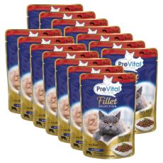 PreVital Fillet Selection marhával szószban 14 x 85 g