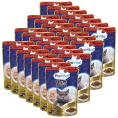 PreVital Fillet Selection marhával szószban 28 x 85 g