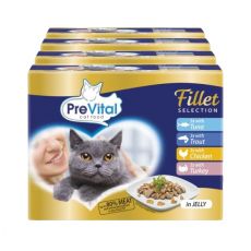PreVital Filet Selection tonhal/pisztráng/csirke/pulyka aszpikban 48 x 85 g
