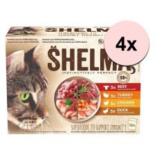 Shelma Cat kapszula 4 féle hús mártásban 48 x 85 g