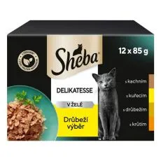 Sheba Delikatesse Baromfiv&aacute;logat&aacute;s tasakban zsel&eacute;ben 12 x 85 g