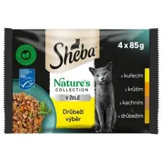Sheba Natures Collection Baromfiv&aacute;logat&aacute;s tasakban zsel&eacute;ben 4 x 85 g