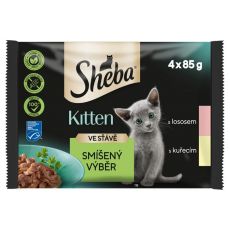 Sheba Kitten Vegyes válogatás tasak szószban 4 x 85 g