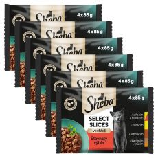 Sheba Select Slices Szaftos válogatás tasakban 6 x (4 x 85 g)