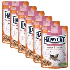 Happy Cat Tasak Kitten & Junior Land Ente 6 x 85 g