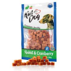 Kid Dog Nyúl mini kocka áfonyával 80 g