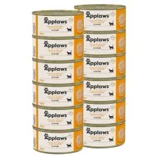 Applaws Konzerv macsk&aacute;knak csirkemellel &eacute;s sajttal 12 x 156 g