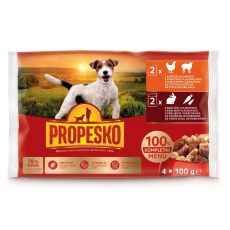Propesko Dog Alutasak nyúl-répa/csirke-bárány szószban 4 x 100 g