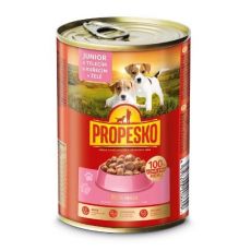 Propesko Dog Konzerv Junior borjúhússal és csirkehússal zselében 415 g