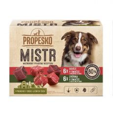 Propesko MISTR Dog Alutasak marhahússal/vad húsokkal szószban 12 x 85 g