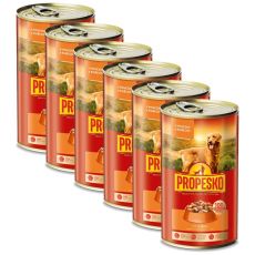 Propesko Dog Konzerv marhahússal és csirkehússal szószban 6 x 1240 g