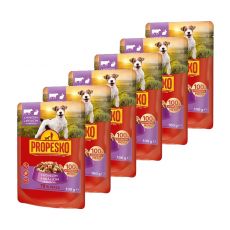 Propesko Dog Alutasak marha-nyúl szószban 6 x 100 g