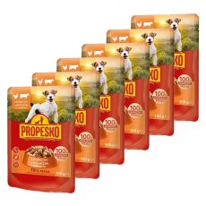 Propesko Dog Alutasak csirke-marha szószban 6 x 100 g