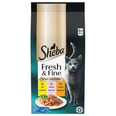 Sheba Fresh & Fine csirke &eacute;s lazac 6 x 50 g
