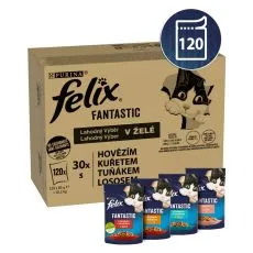 FELIX Fantastic Multipack &iacute;zletes v&aacute;laszt&eacute;k zsel&eacute;ben 120 x 85 g