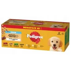 Pedigree Junior zsel&eacute;s vegyes v&aacute;logat&aacute;s rizzsel 40 x 100 g tasak