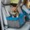 Kurgo Heather Booster Seat &uuml;l&eacute;s, Heather Grey/Coastal Blue
