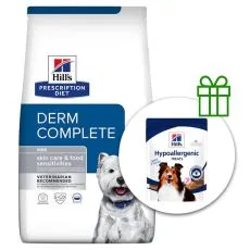 Hill's Prescription Diet Canine Derm Complete Mini/Small 6 kg + jutalomfalat GR&Aacute;TISZ