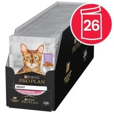 PURINA PRO PLAN CAT DELICATE DIGESTION tasak Pulyka m&aacute;r&aacute;tsban 26 x 85 g