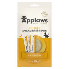 Applaws Chicken Creamy Lickable Treat finomság macskáknak 4 x 15 g