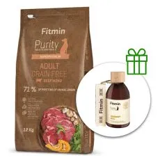 Fitmin Purity Adult Beef Grain Free 12 kg + Fitmin Purity lazacolaj GR&Aacute;TISZ