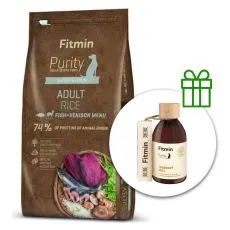 Fitmin Purity Adult Rice Fish & Venison 12 kg + Fitmin Purity lazacolaj GR&Aacute;TISZ