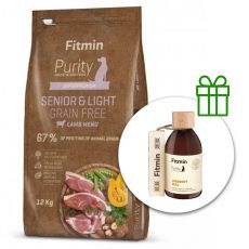 Fitmin Purity Senior & Light Lamb Grain Free 12 kg + Fitmin Purity lazacolaj GR&Aacute;TISZ