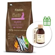 Fitmin Purity Puppy Grain Free Fish 12 kg + Fitmin Purity lazacolaj GR&Aacute;TISZ
