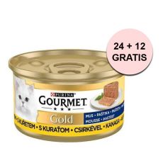 Gourmet GOLD konzerv - csirkehús pástétom 85 g, 24+12 db GRÁTISZ