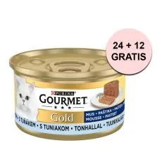 Gourmet GOLD konzerv - tonhal p&aacute;st&eacute;tom 85 g, 24+12 db GR&Aacute;TISZ