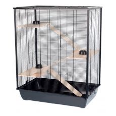 Rágcsálóketrec Diego + wood 78 x 48 x 97 cm FEKETE