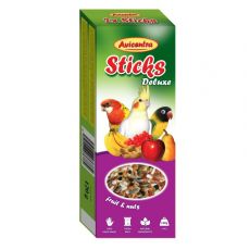 Avicentra Deluxe rúdak kis papagájok számára - gyümölcs és diófélék, 2 db