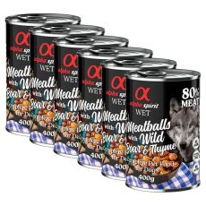 Alpha Spirit Meatballs - Vaddisznó kakukkfűvel 6 x 400 g